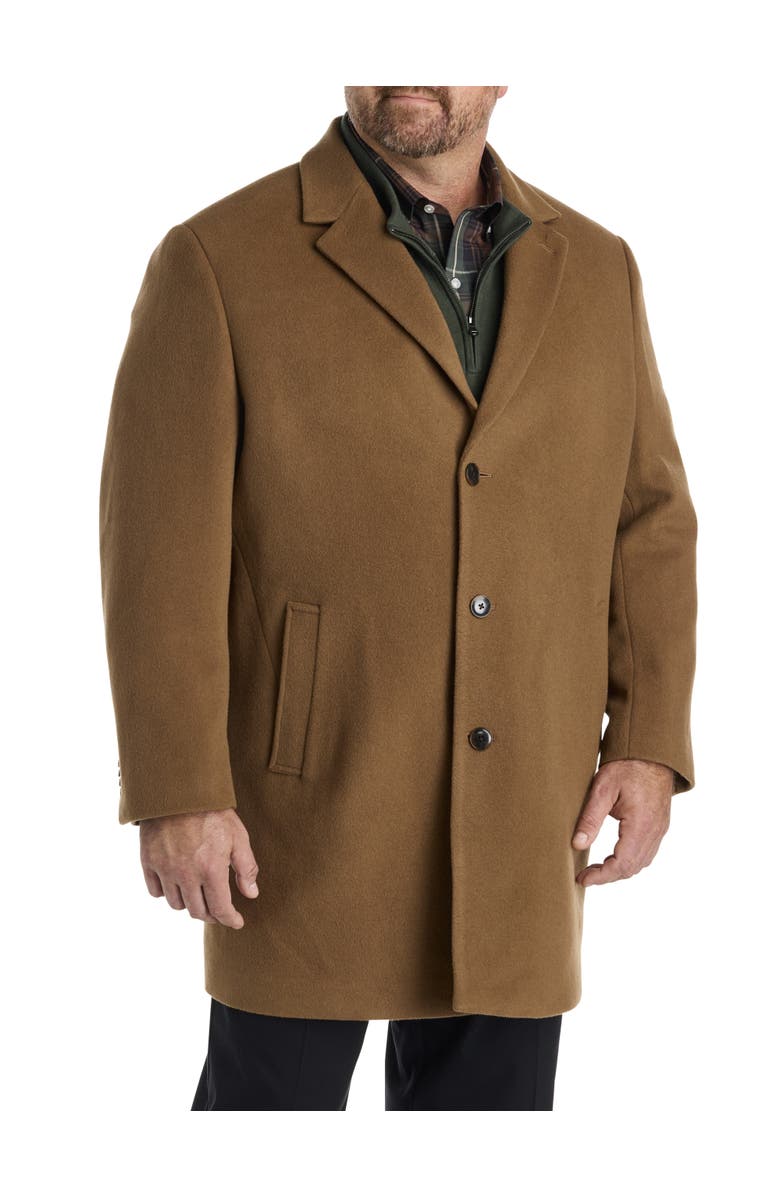 Michael Kors Big & Tall Overcoat, Alternate, color, Camel