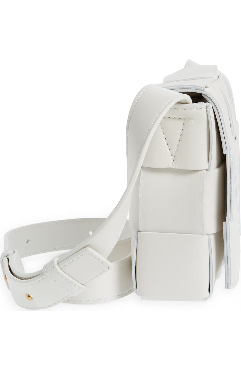 Bottega Veneta Intrecciato Leather Crossbody Bag, Alternate, color, White Gold