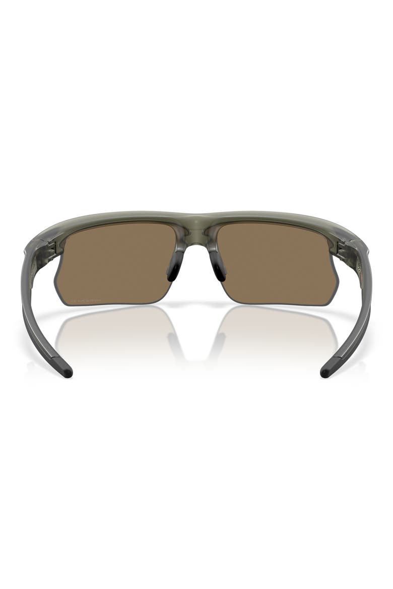 Bisphera 68mm Prizm™ Oversize Polarized Rectangular Sunglasses, Alternate, color, MATTE OLIVE/ 24K POLAR