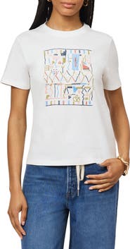 Scotch & Soda Geometric Embroidered Cotton T-Shirt