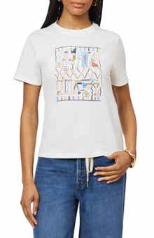Scotch & Soda Geometric Embroidered Cotton T-Shirt