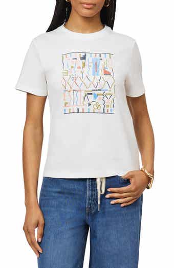 Scotch & Soda Geometric Embroidered Cotton T-Shirt