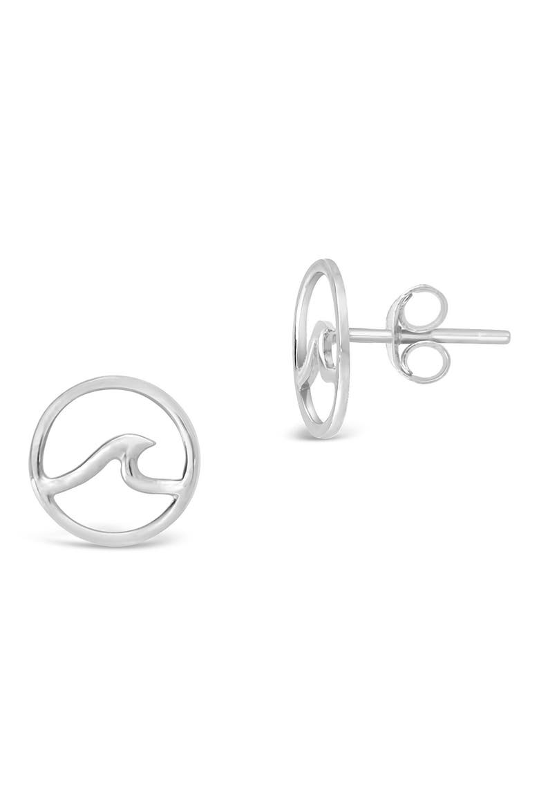 Wave Necklace & Earrings Set, Alternate, color, SILVER