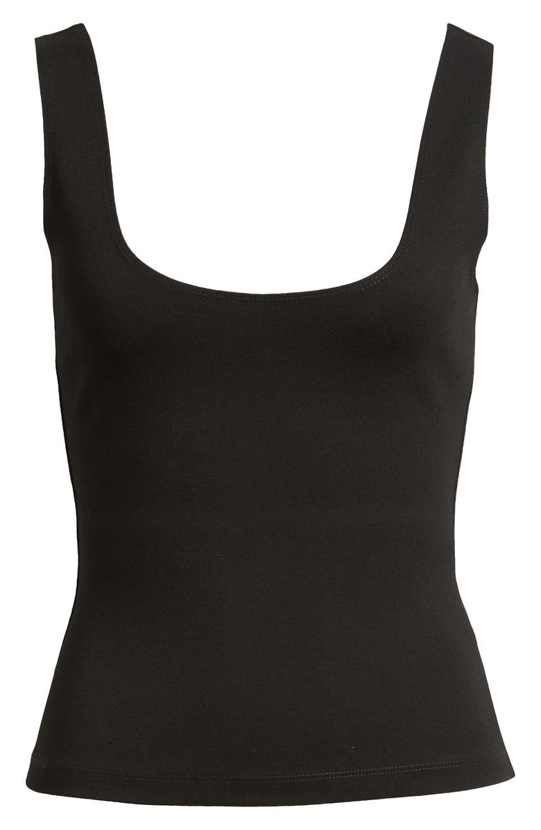 ARTLESS FOREVER Inez Scoop Neck Tank, Main, color, Black