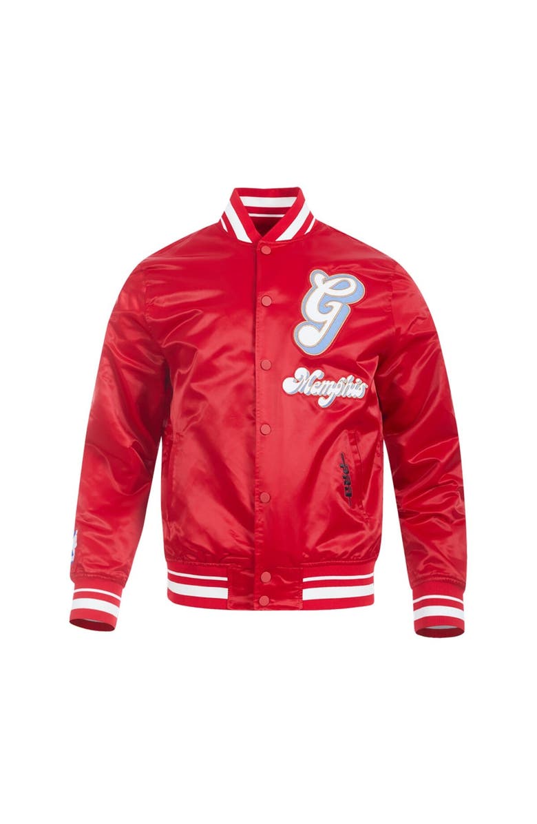 PRO STANDARD Men's Pro Standard Red Memphis Grizzlies 2024/25 City Edition Chenille Satin Full-Snap Jacket, Alternate, color, 