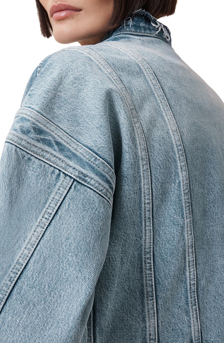 AllSaints Sonny Crop Denim Jacket, Alternate, color, 