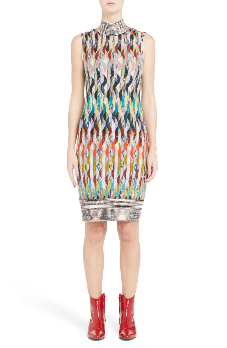 Missoni Knit Turtleneck Dress, Alternate, color, 