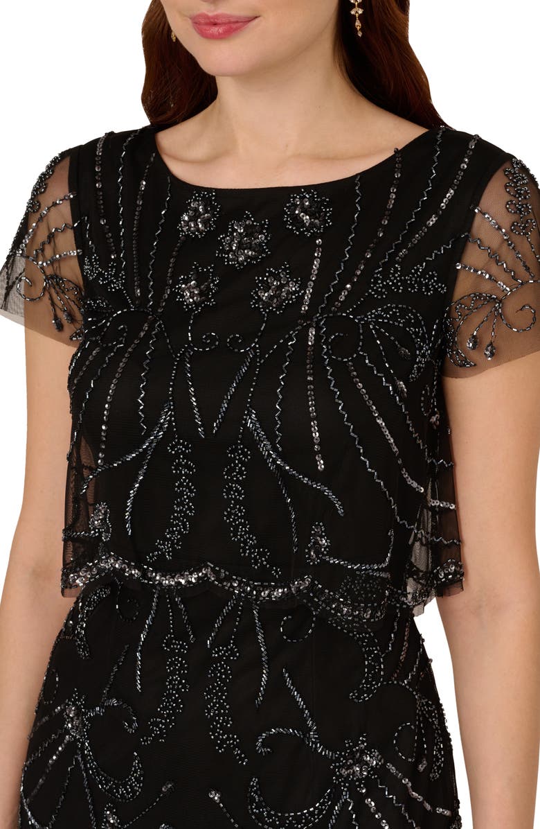 Adrianna Papell Beaded Cocktail Dress, Alternate, color,