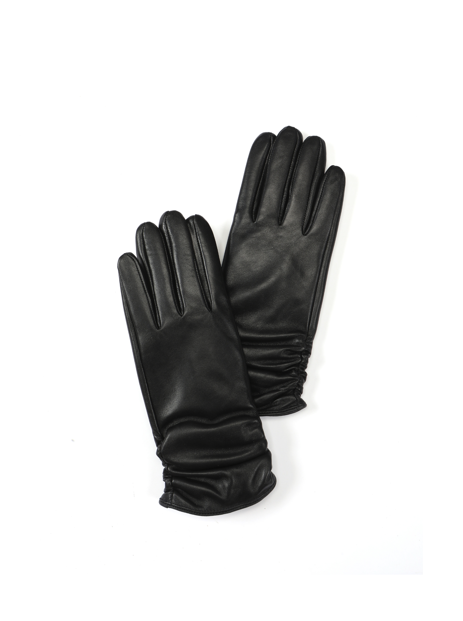 Elina Leather Gloves, Alternate, color, Black