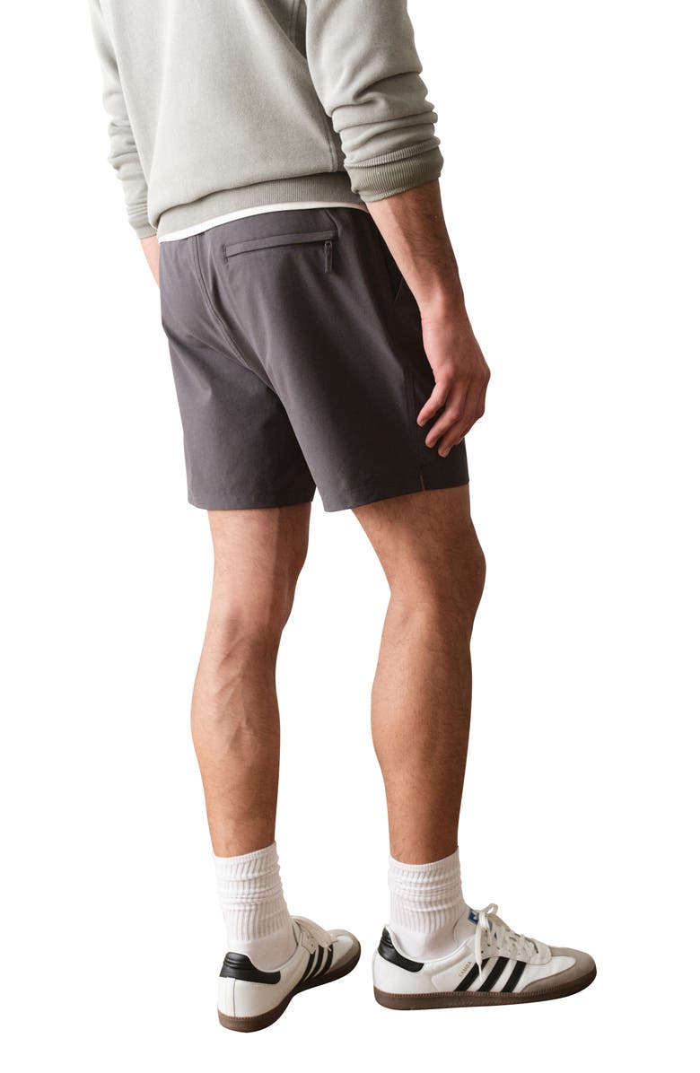 Marine Layer Lined 6-Inch Sport and Swim Shorts, Alternate, color, Asphalt