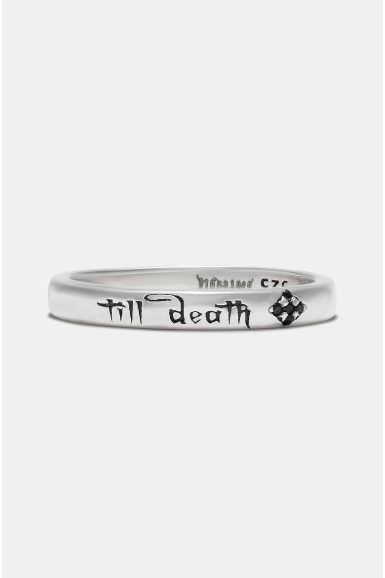 Till Death Thin Sterling Silver Ring, Alternate, color, Silver