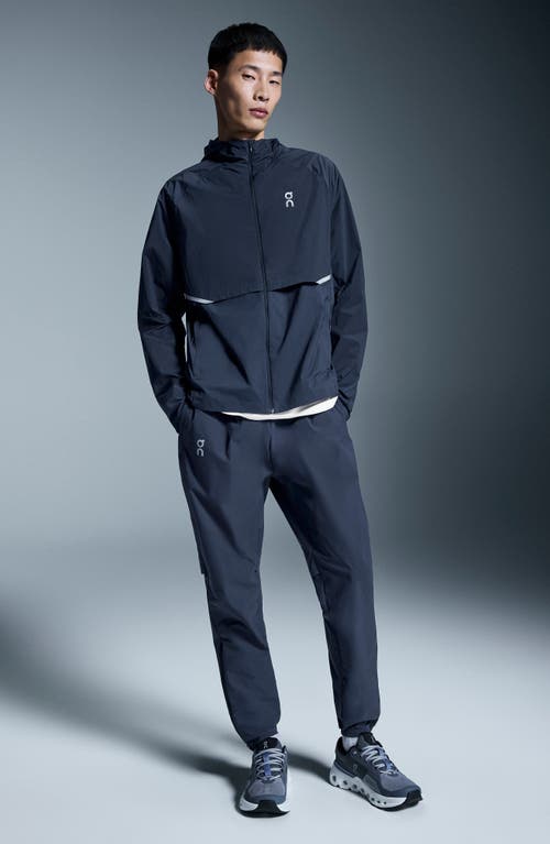 On Core Hooded Packable Running Jacket In Midnight