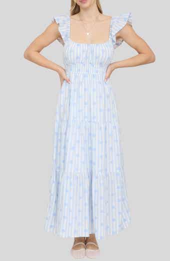 Blu Pepper Ditsy Tiered Midi Dress