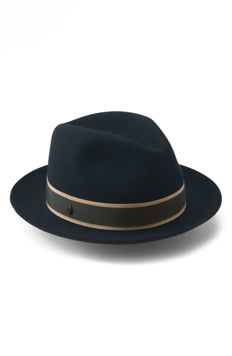 Helen Kaminski Atticus Wool Felt Hat, Alternate, color, Navy/ Green/ Nude