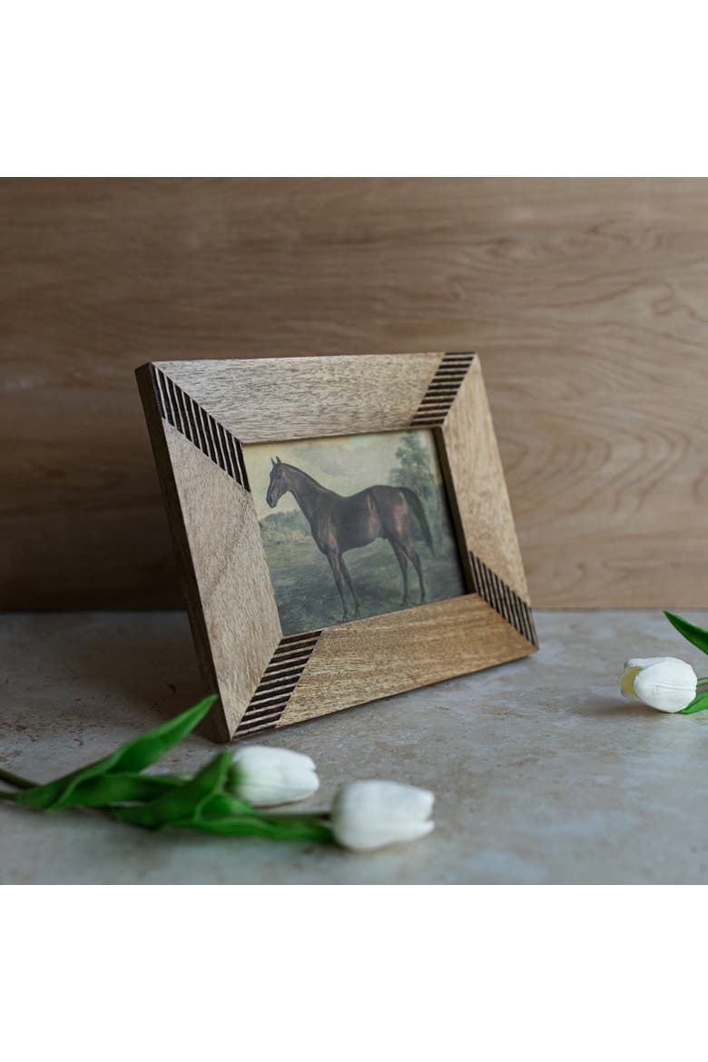 5x7 Coleson Natural Mango Wood Photo Picture Frame w/ Glass Pane, Alternate, color, Brown