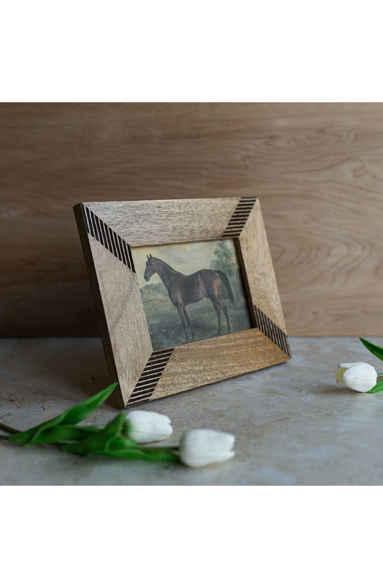 Foreside Home and Garden 5x7 Coleson Natural Mango Wood Photo Picture Frame w/ Glass Pane, Alternate, color, Brown