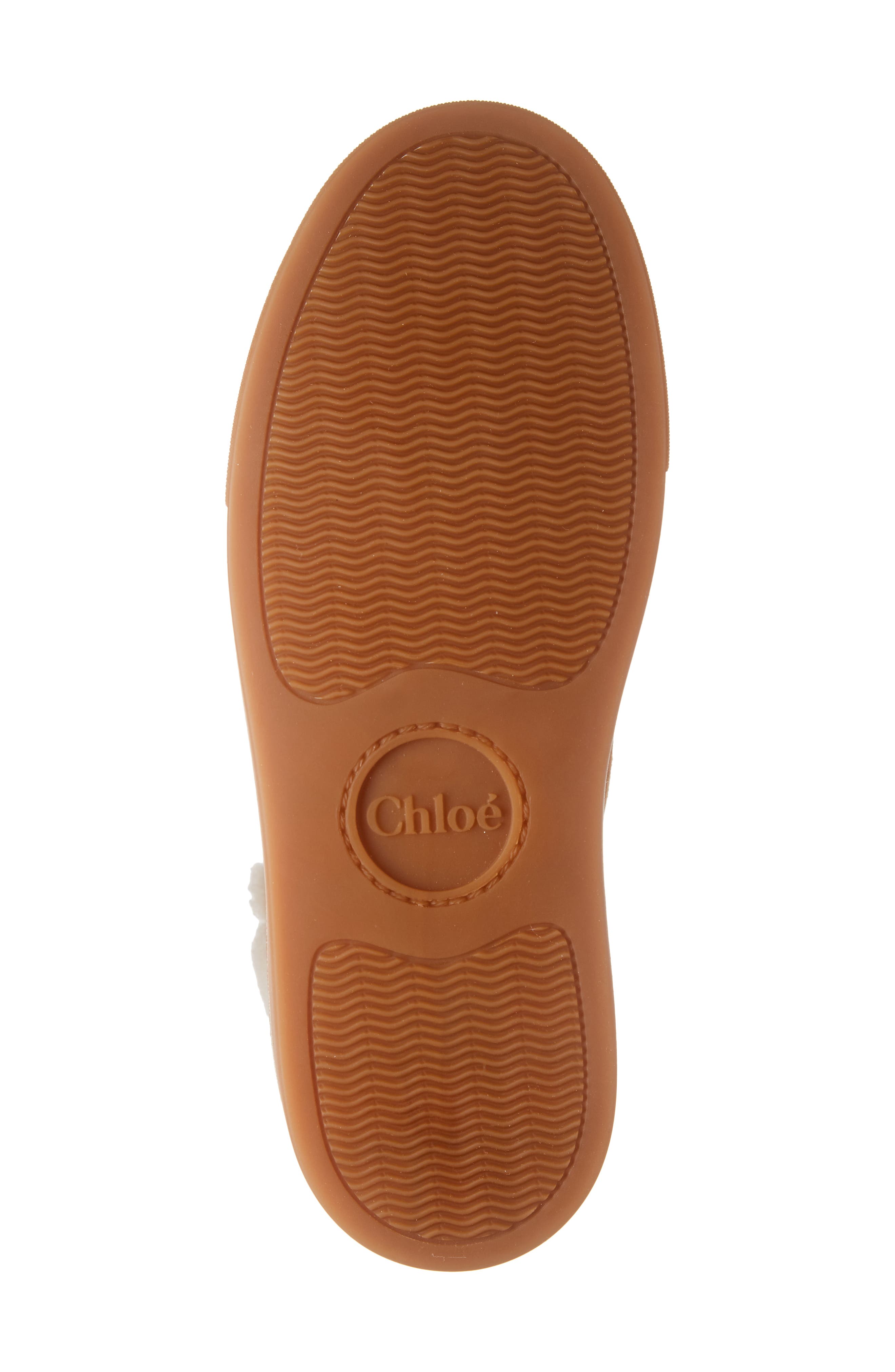 Chloé Lauren Genuine Shearling Lined High Top Sneaker, Alternate, color, 