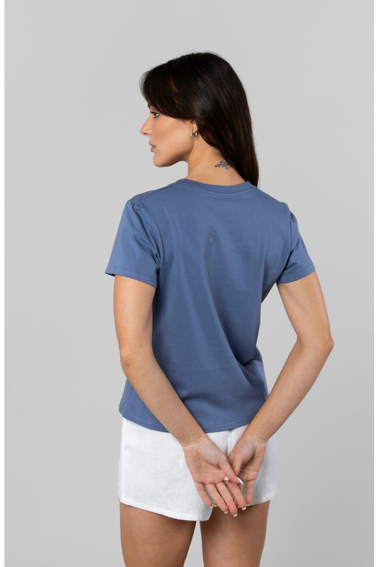 Supima V-Neck, Alternate, color, Sky