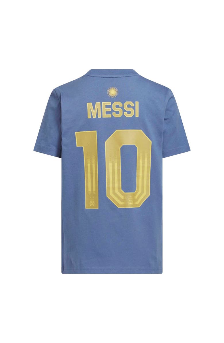 adidas Youth adidas Lionel Messi Blue Argentina National Team Name & Number T-Shirt, Alternate, color, Blue