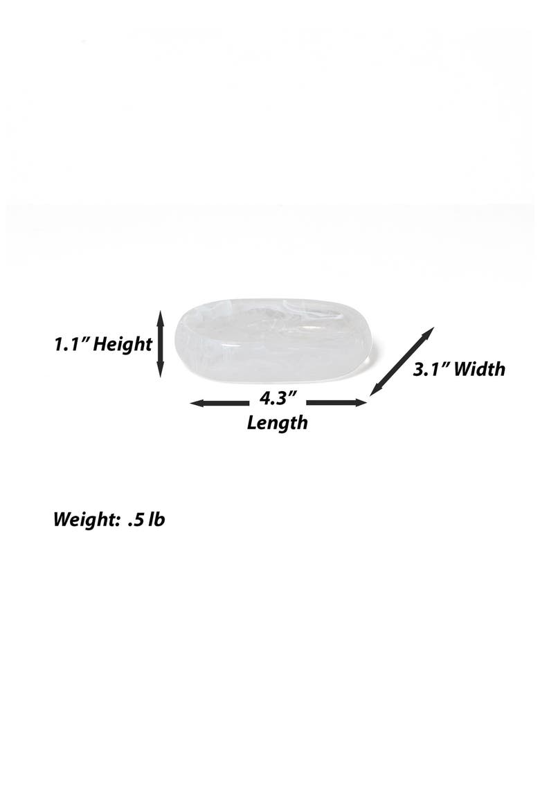 Clouds Soap Dish, Alternate, color, WHITE