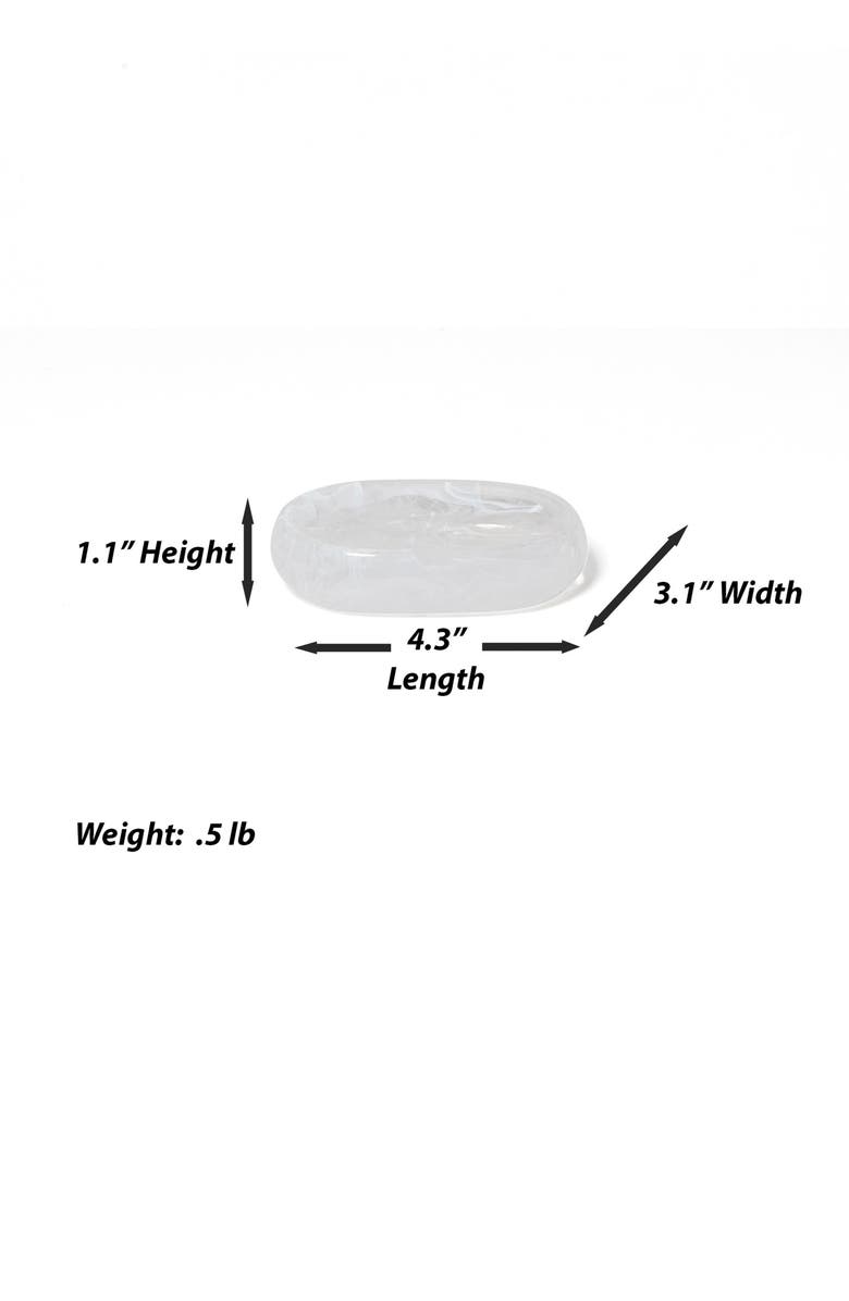 ROSELLI TRADING COMPANY Clouds Soap Dish, Alternate, color, White