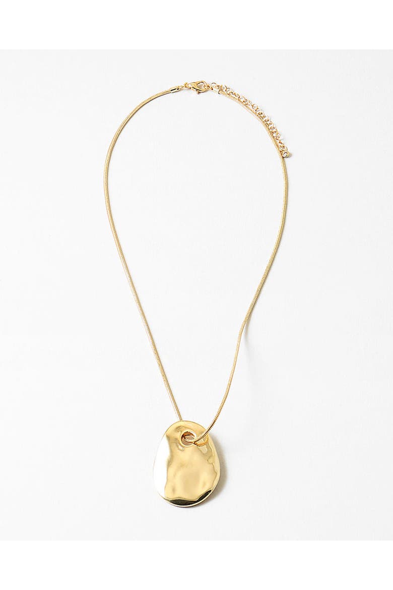 City Streets Gold Disc Necklace, Main, color, Gold