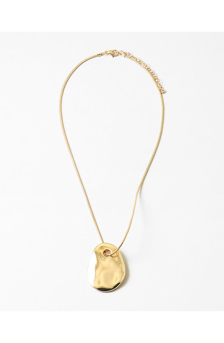 Erin McDermott Jewelry City Streets Gold Disc Necklace, Main, color, Gold