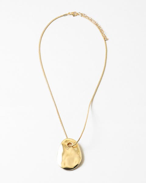 City Streets Gold Disc Necklace