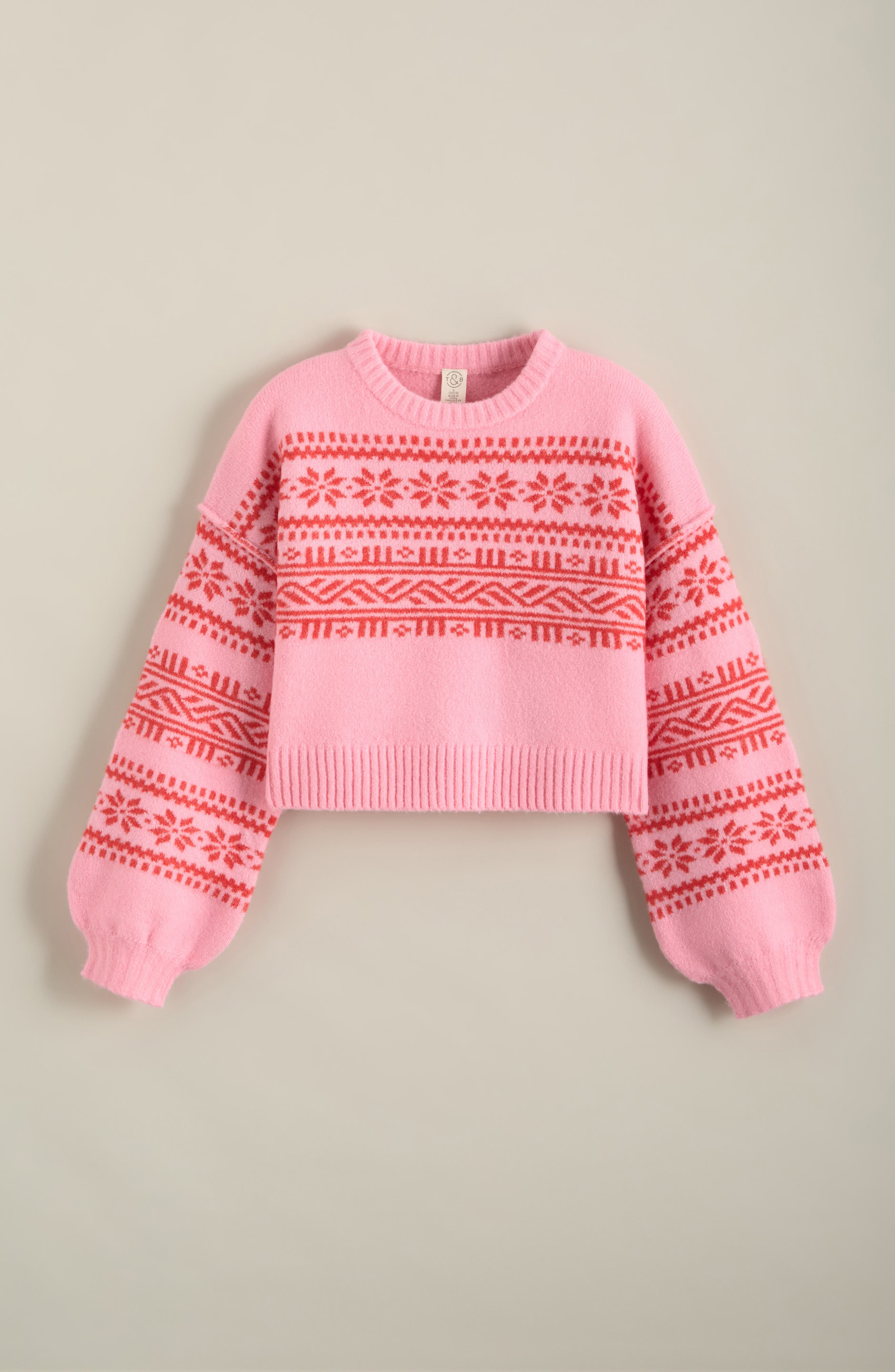 selected PINK PRISM- RED FAIRISLE