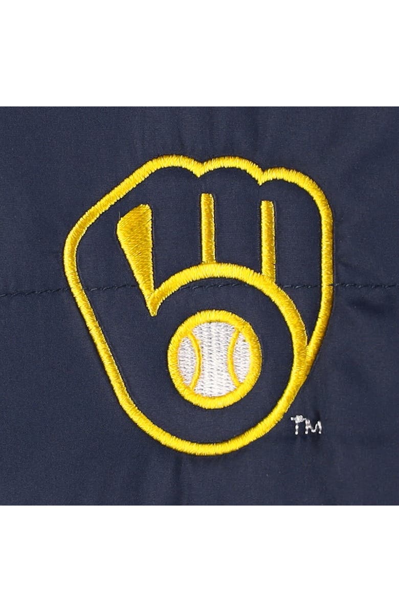 DUNBROOKE Men's Dunbrooke Heather Navy Milwaukee Brewers Explorer Full-Zip Jacket, Alternate, color, Heather Navy