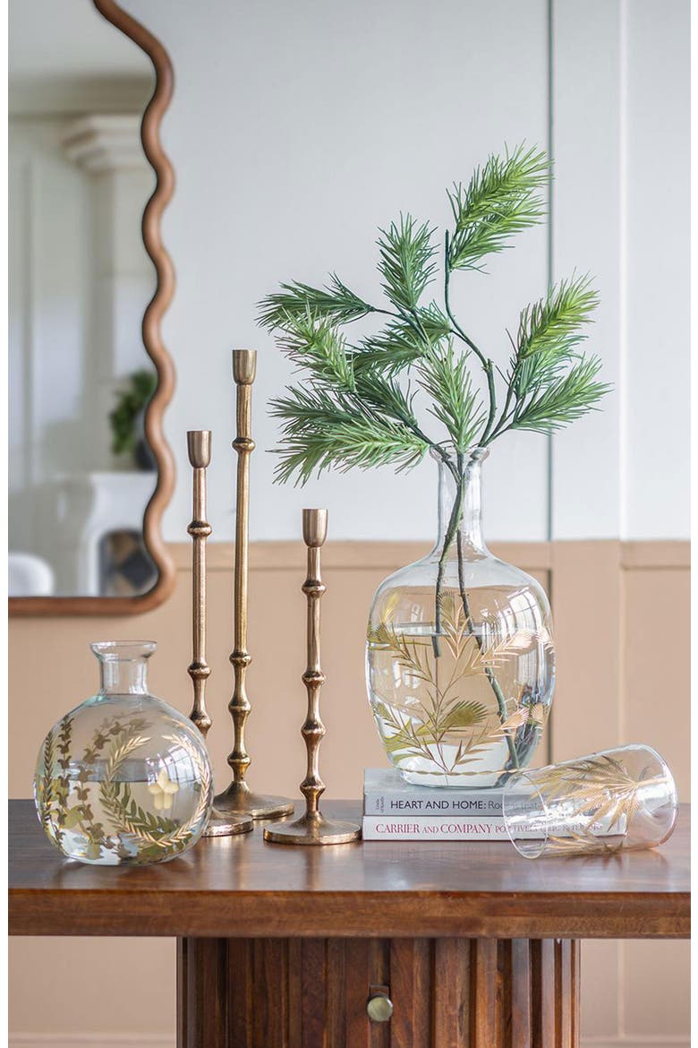 Curved Glass Vase, Alternate, color, CLEAR