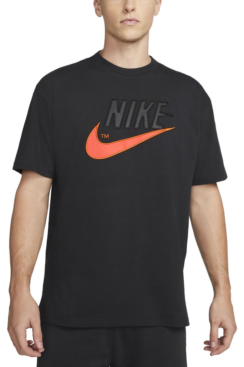Sportswear Trend Max 90 Appliqué Graphic Tee, Main, color, OFF NOIR