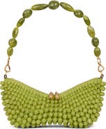 Cult Gaia Mercier Beaded Leather Shoulder Bag