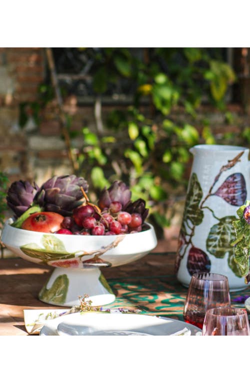 Vietri Fico Pedestal Bowl In Multi