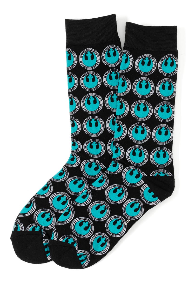 Star Wars Ship Crew Socks & Lapel Pin Set, Alternate, color, BLACK