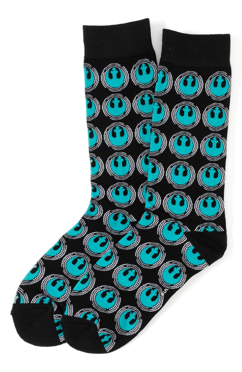 Cufflinks, Inc. Star Wars Ship Crew Socks & Lapel Pin Set, Alternate, color, Black