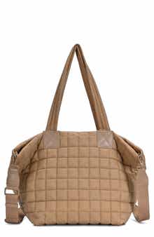 Madison West Large Quilted Shoulder Bag