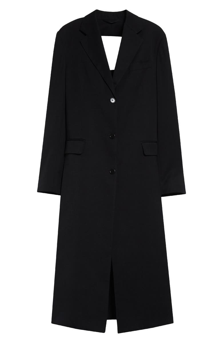Simone Rocha Cutout Bow Detail Worsted Coat, Alternate, color, 