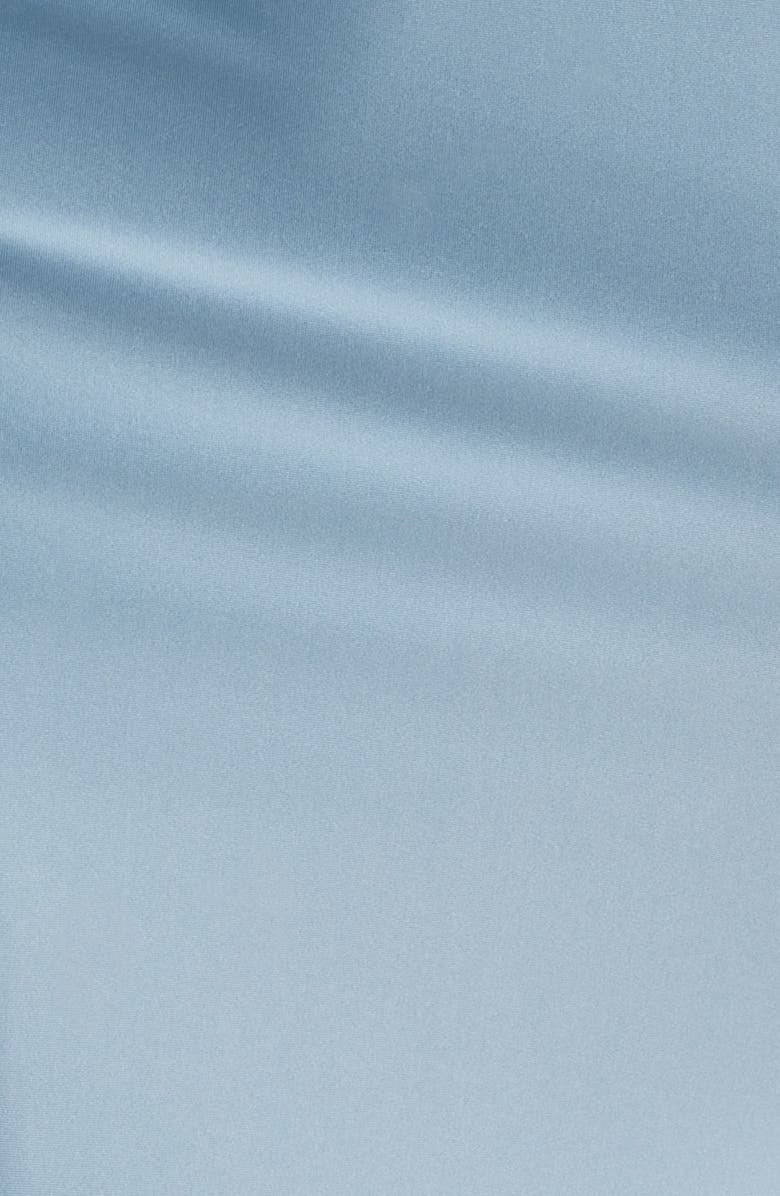 Delfi Collective Soraya Halter Neck Satin Jersey Gown, Alternate, color, Baby Blue