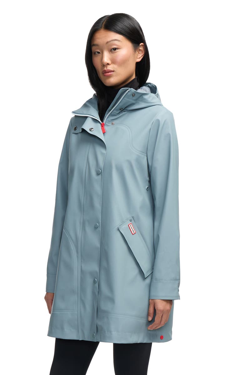 Hunter Acacia Waterproof Rubberized Raincoat, Alternate, color, 