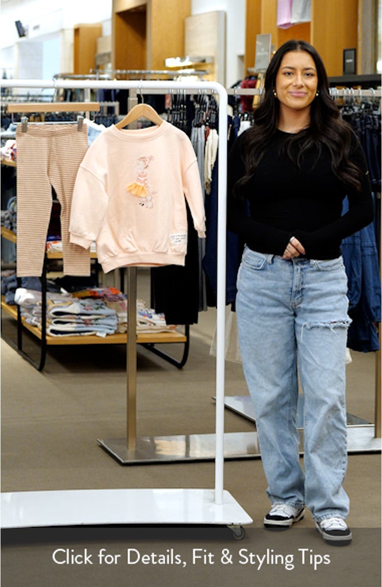 Crewneck Sweatshirt & Stripe Leggings Set, sales video thumbnail