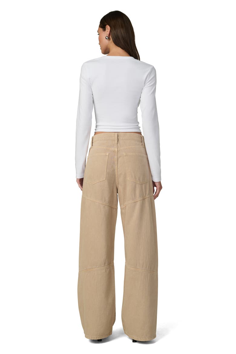 The Harlowe Seamed High Waist Wide Leg Jeans, Alternate, color, TIGERS EYE