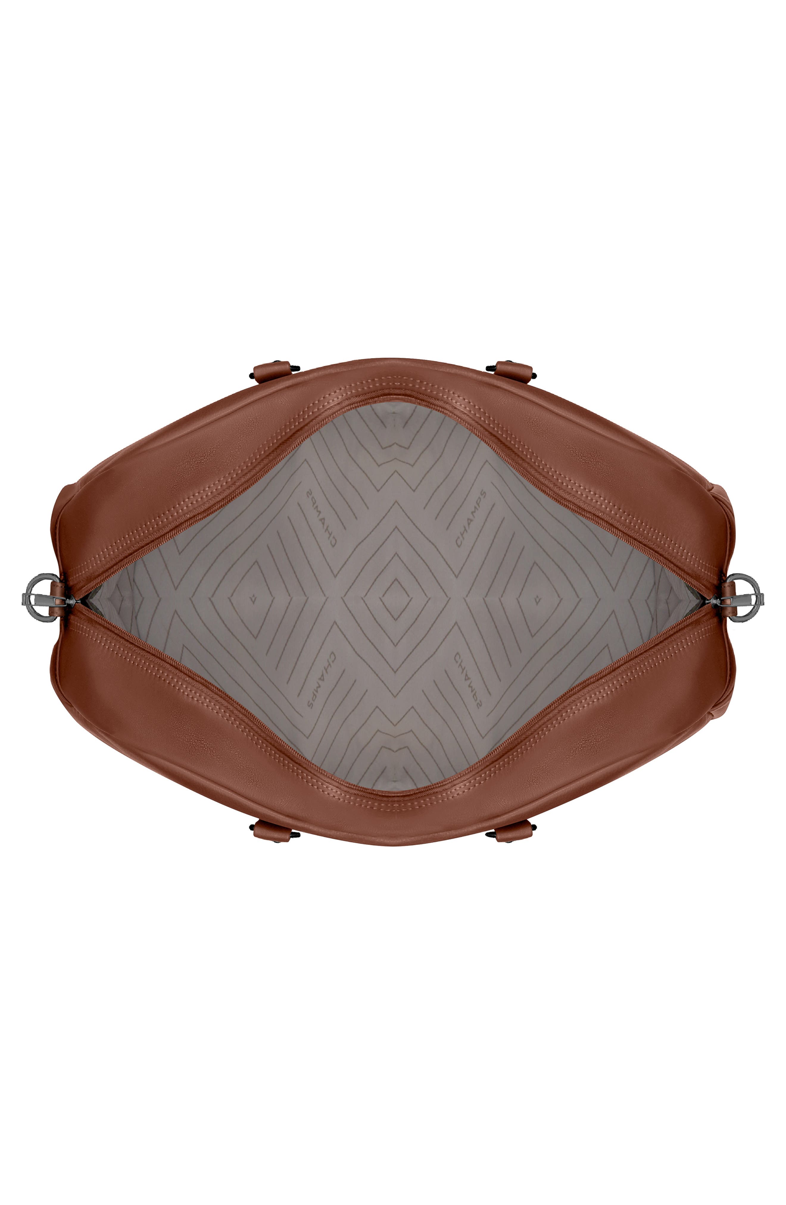 CHAMPS Onyx Leather Duffel Bag, Alternate, color, Brown