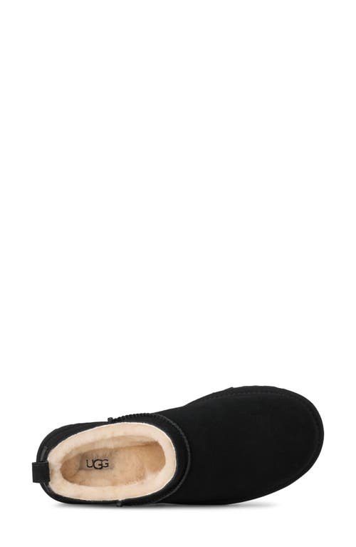 Ugg(r) Classic Micro Genuine Shearling Slipper In Black