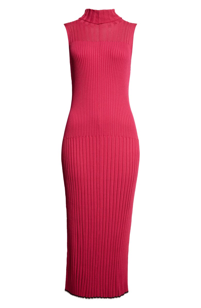 Proenza Schouler Maia Rib Midi Tank Dress, Alternate, color, Fuschia