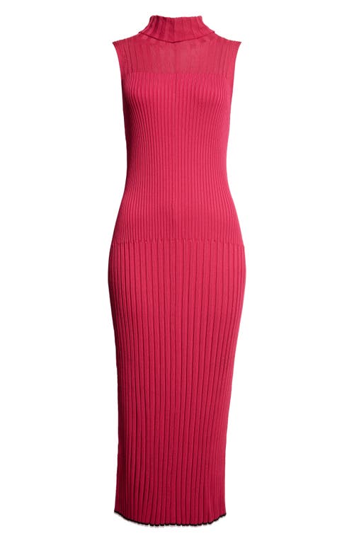 Proenza Schouler Maia Rib Midi Tank Dress In Pink