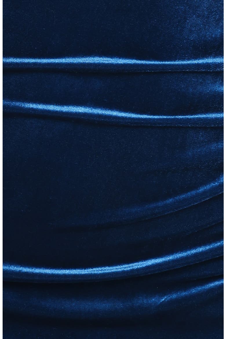 London Ruched Sleeveless Velvet Maxi Dress, Alternate, color, MIDNIGHT BLUE