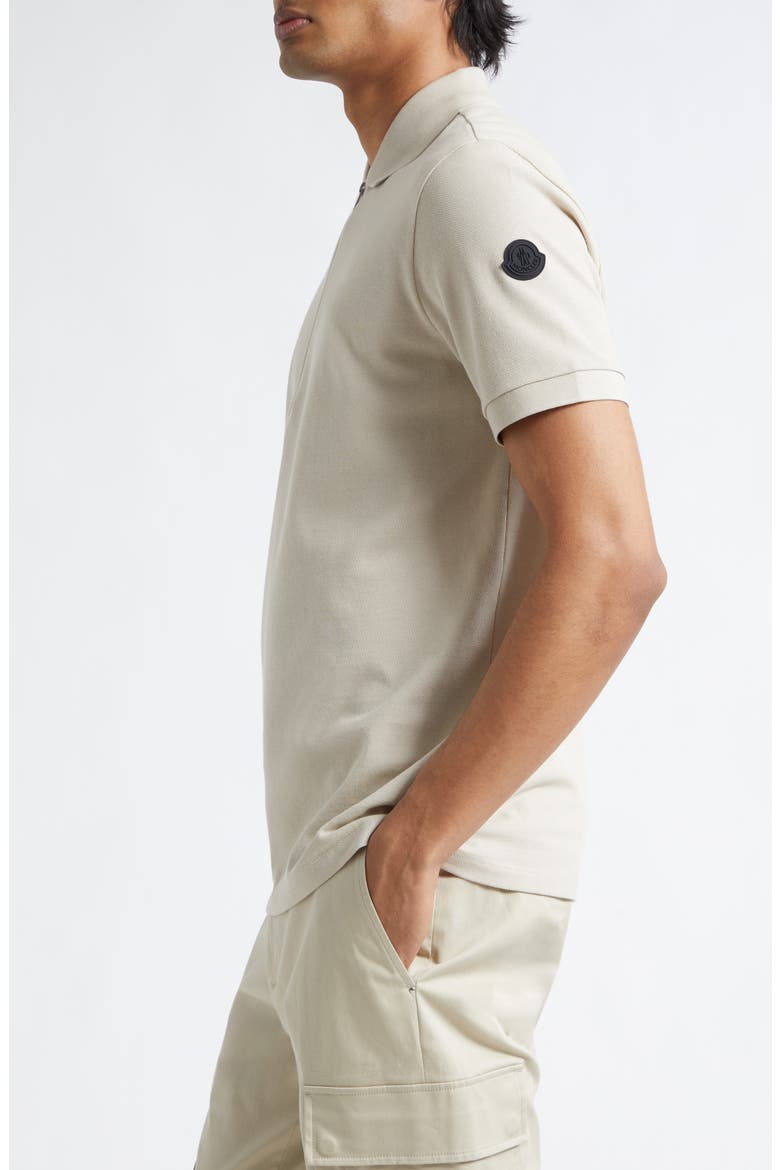 Cotton Pique Zip Polo, Alternate, color, AGATE GRAY