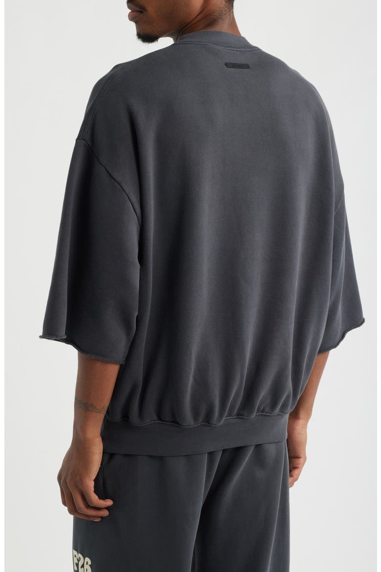 Three-Quarter Sleeve Sweatshirt, Alternate, color, WASHED IRON GREY