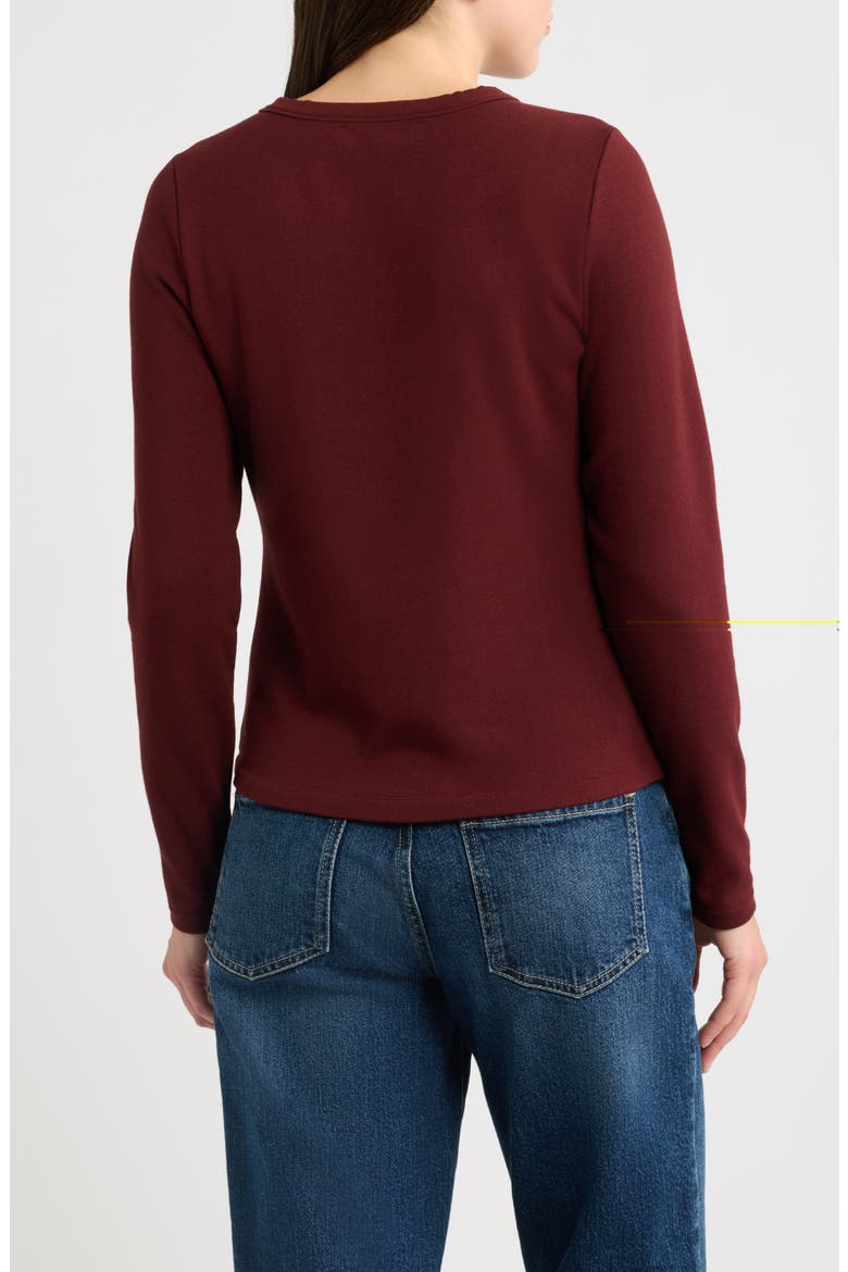 Long Sleeve Crewneck T-Shirt, Alternate, color, BURGUNDY